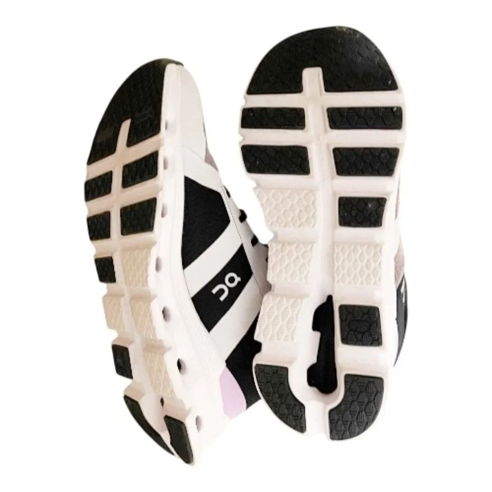 On Clouds Cloudrunner Size 10 Women Athletic Sneaker in Heron/Black EUC - Picture 4 of 5